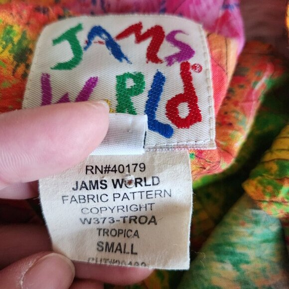 Jams World Vintage Sleeveless Dress Strokes Pattern Floral Size Small - Picture 3 of 14